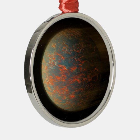 外惑星55カンクリEとその溶融表面 メタルオーナメント (右)