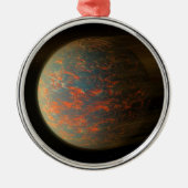 外惑星55カンクリEとその溶融表面 メタルオーナメント (正面)