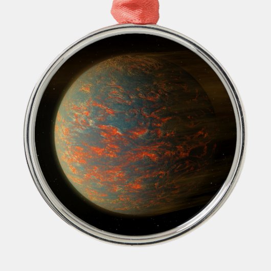 外惑星55カンクリEとその溶融表面 メタルオーナメント (正面)