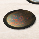 外惑星55カンクリEとその溶融表面 ラウンドペーパーコースター (アングル)