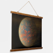 外惑星55カンクリEとその溶融表面 吊り下げ型タペストリー (傾斜あり)