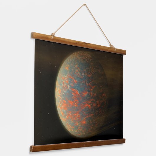 外惑星55カンクリEとその溶融表面 吊り下げ型タペストリー (傾斜あり)