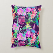 外来の花と鳥 アクセントクッション (裏面(縦))