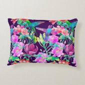 外来の花と鳥 アクセントクッション (裏面)