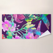 外来の花と鳥 バスタオル (バスタオル)