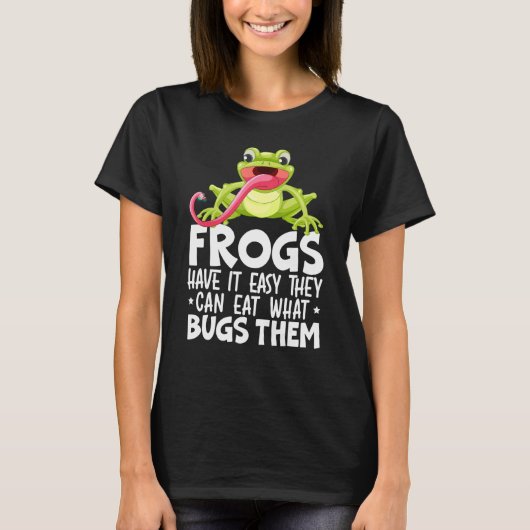 外来動物両生動物脊椎動物カエル Tシャツ (正面)