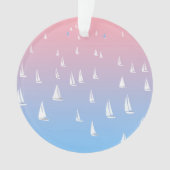 外海で帆船をレースする オーナメント (正面)