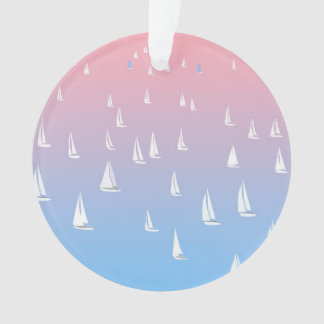 外海で帆船をレースする オーナメント