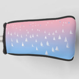 外海で帆船をレースする ゴルフヘッドカバー