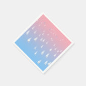 外海で帆船をレースする スタンダードカクテルナプキン (角)