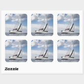 外海を航行するヨット スクエアシール (シート)