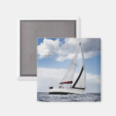 外海を航行するヨット マグネット (正面/裏面)