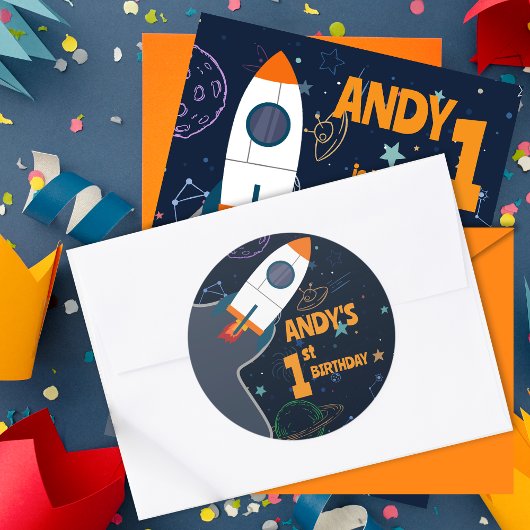 外男女兼用域の最初の誕生日 ラウンドシール