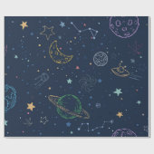 外男女兼用域の最初の誕生日 ラッピングペーパー (フラット)