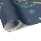 外男女兼用域の最初の誕生日 ラッピングペーパー (ロールコーナー)