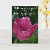 外科チューリップカードの後でよく得て下さい カード (黄色い花)