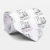 外科ミトンの病院の漫画 ネクタイ (ロール)