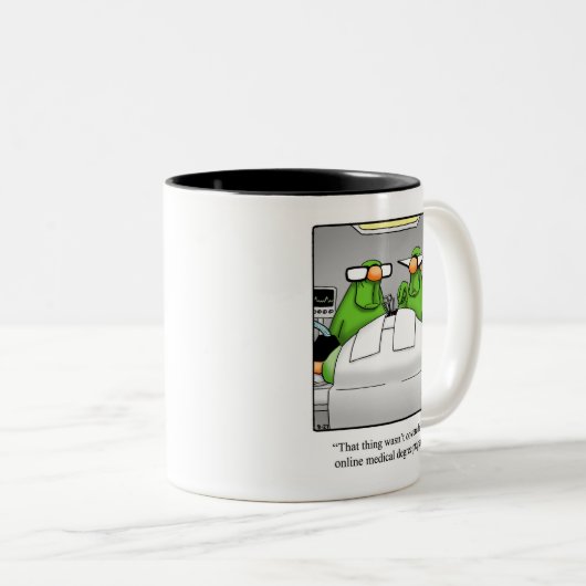外科医おもしろいの医療ユーモア・マグギフト ツートーンマグカップ (正面右)