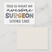 外科医おもしろいの素晴らし感謝 ノートカード (正面/裏面)