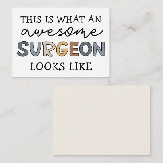 外科医おもしろいの素晴らし感謝 ノートカード (正面/裏面)