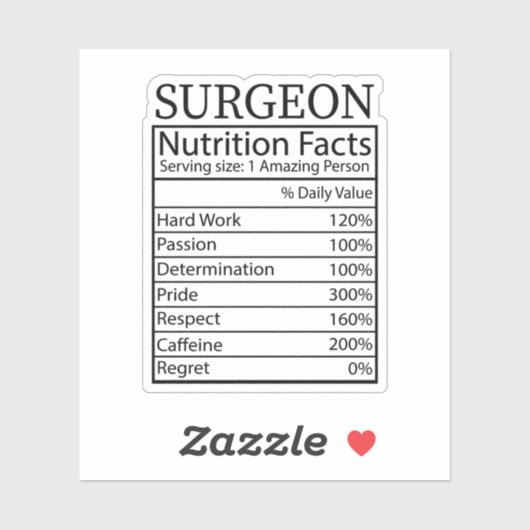 外科医おもしろい栄養事実、外科医ギフト シール (シート)