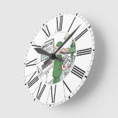 外科医が画面の指示を確認 ラウンド壁時計 (傾斜)