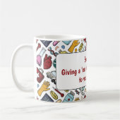 外科医の医療パンの医師のパターンの贈り物 コーヒーマグカップ (左)