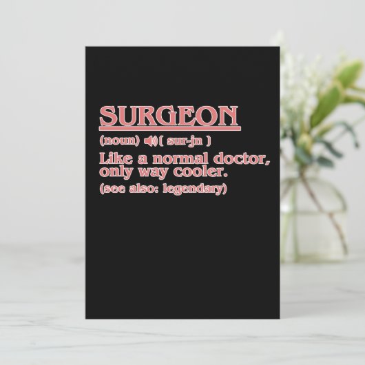外科医の定義の外科医学博士ニューロログ サンキューカード (スタンド正面)