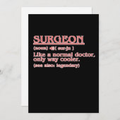 外科医の定義の外科医学博士ニューロログ サンキューカード (正面/裏面)