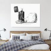 外科医の直立麻酔ケース1896 キャンバスプリント (インサイチュ (寝室))