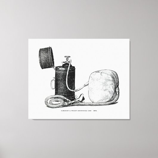 外科医の直立麻酔ケース1896 キャンバスプリント (正面)