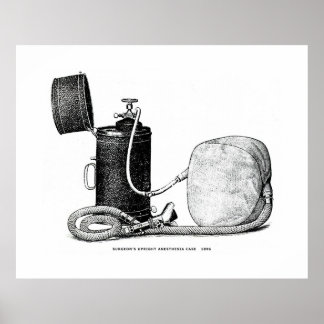 外科医の直立麻酔ケース1896 ポスター