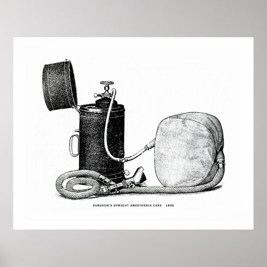 外科医の直立麻酔ケース1896 ポスター (正面)