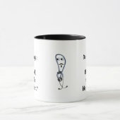 外科医は脚が引きつると言う マグカップ (中央)
