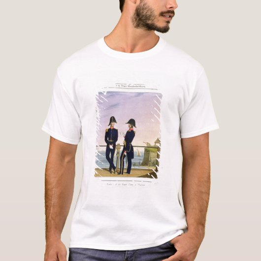 外科医は、「王室のな海軍の衣裳からの6つをめっきします Tシャツ (正面)