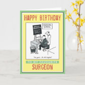外科医へのハッピーバースデー カード (黄色い花)