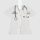 外科医クリスマスホリデーギフト オーナメント (裏面)