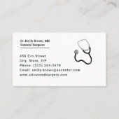 外科医ドクターメディカルプロフェッショナル 名刺 (裏面)