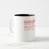 外科医定義手術医神経ログ ツートーンマグカップ (正面左)