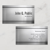 外科医 – ステンレカッコいいス鋼メタル 名刺 (正面/裏面)