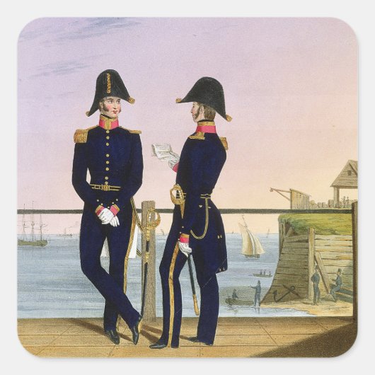 外科医、プレート6「海軍の衣装王室の」 スクエアシール (正面)