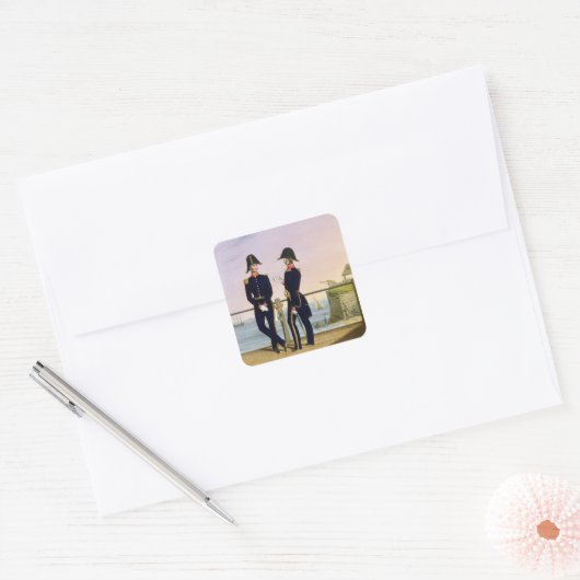 外科医、プレート6「海軍の衣装王室の」 スクエアシール (封筒)