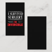 外科回復ギフトの男性への女性の膝の肩 名刺 (正面/裏面)