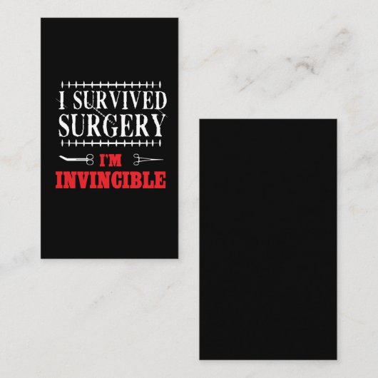 外科回復ギフトの男性への女性の膝の肩 名刺 (正面/裏面)