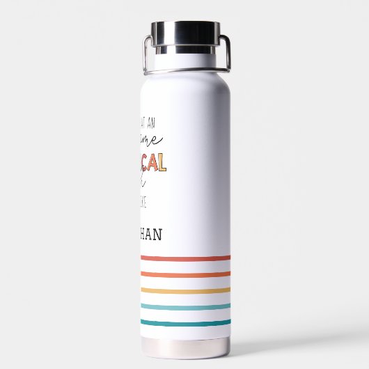 外科技パーソナライズされた素晴らし術おもしろい士 ウォーターボトル (背面)