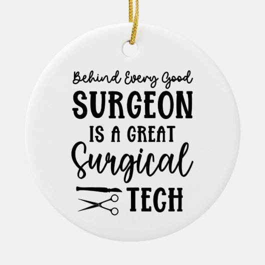 外科技パーソナライズされた術 |手術技術者 セラミックオーナメント (正面)