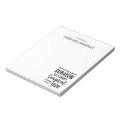 外科技パーソナライズされた術 |手術技術者 ノートパッド (回転)