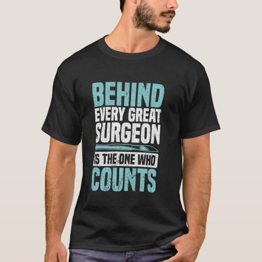 外科技術Surg Technologistを数える人 Tシャツ (正面)