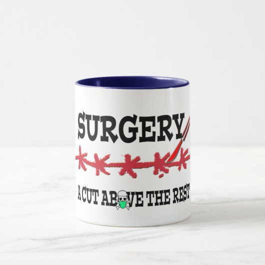 外科残りの医者のしゃれのおもしろマグカップの上の切口 マグカップ (中央)