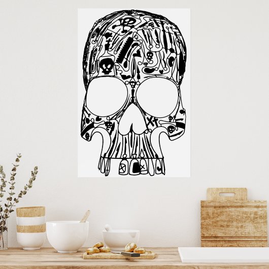 外科用スカル ポスター (キッチン)